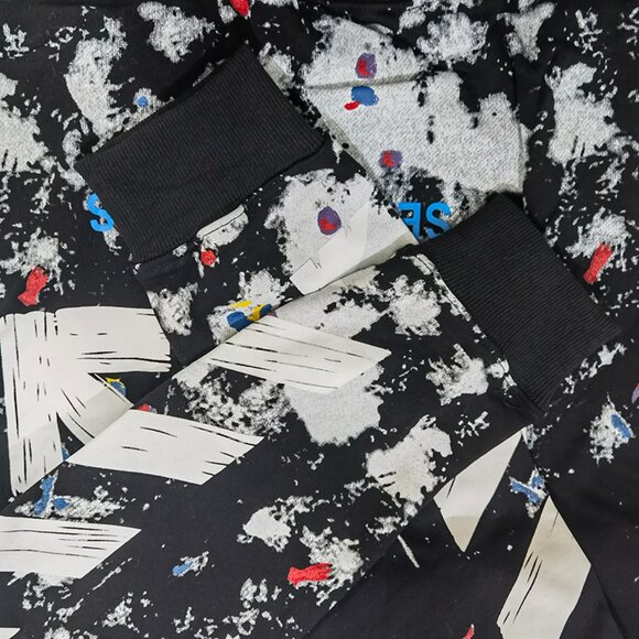 OFF-WHITE Black Ink-Splashed Round Neck Long Sleeves - Picture 6 of 6